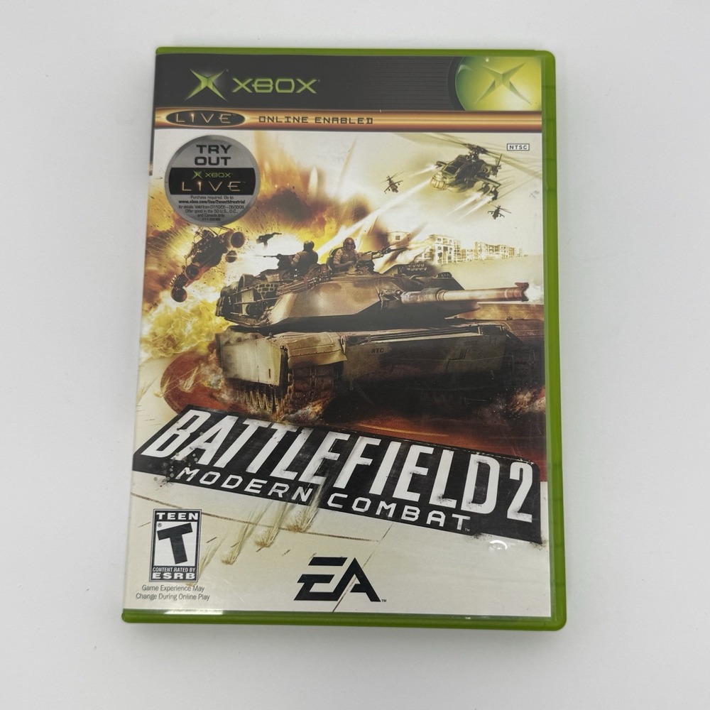 Battlefield 2: Modern Combat (Microsoft Xbox, 2005) Case and Game Only Working